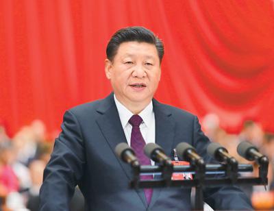2017年10月18日，中國共產(chǎn)黨第十九次全國代表大會(huì)在北京人民大會(huì)堂開幕。習(xí)近平代表第十八屆中央委員會(huì)向大會(huì)作報(bào)告。 新華社記者 鞠 鵬攝